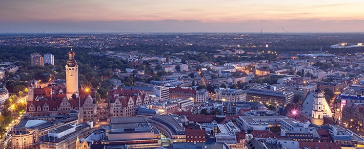 Leipzig Panorama als Symbol für Leipzig Singles online kennenlernen